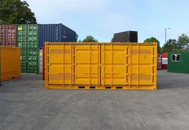 Yellow Shipping Container Secure and spacious storage solution